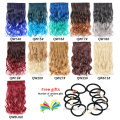 Curly Clip In Hair Extensions 5 Clips Hairpiece Body Wave Synthetic Hair Extension Supplier